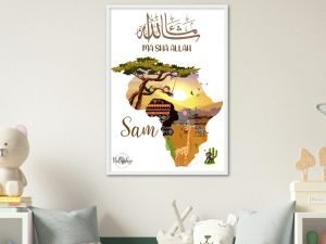 africanisches wall art design für muslime